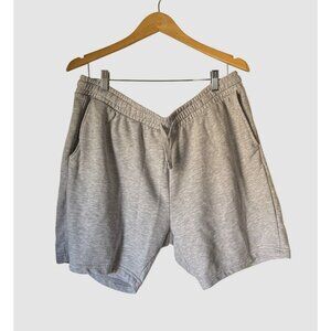H&M Mens Regular Fit Gray Sweat Shorts XXL Cotton Blend Comfortable Loungewear